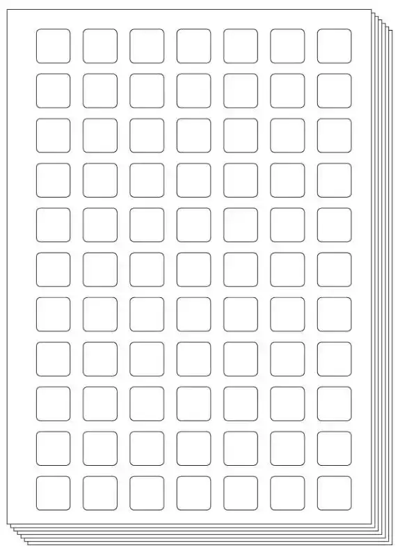 PICTOGENDA BLANCO STICKERVELLEN (25 STUKS)