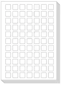 PICTOGENDA BLANCO STICKERVELLEN (25 STUKS)
