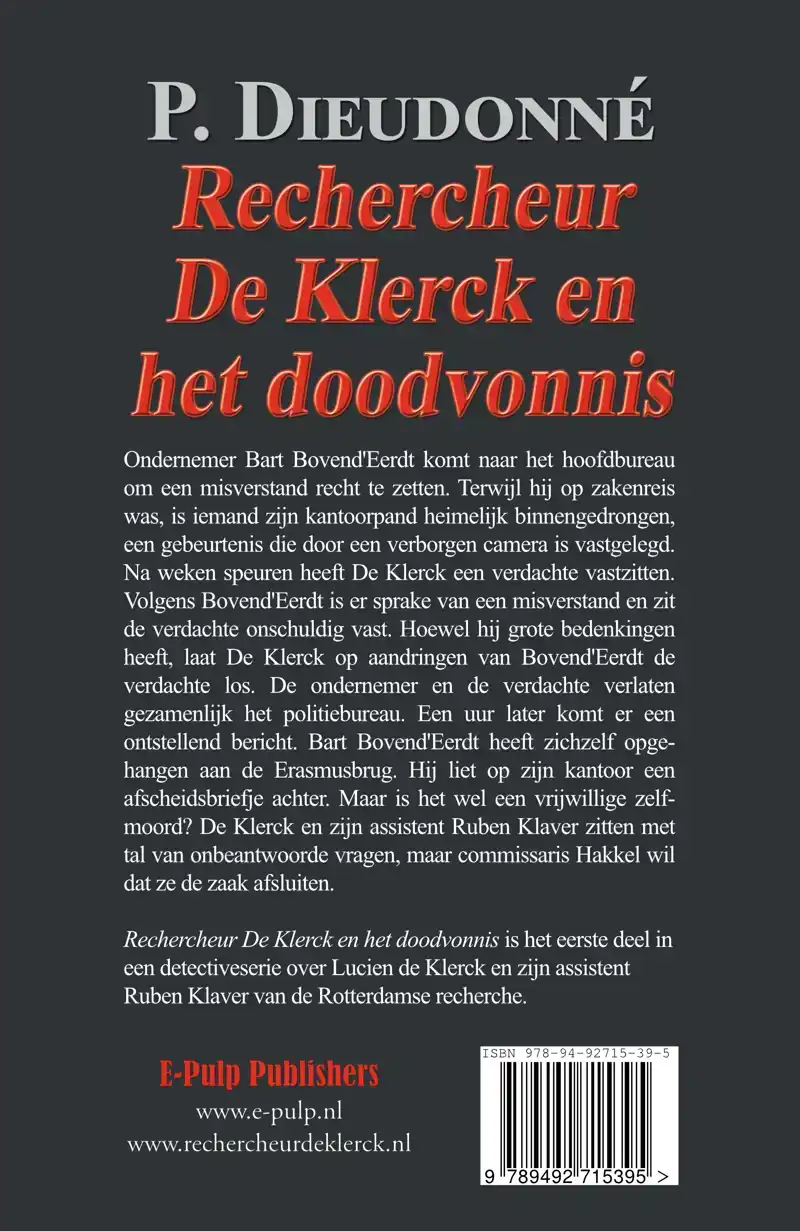 RECHERCHEUR DE KLERCK EN HET DOODVONNIS