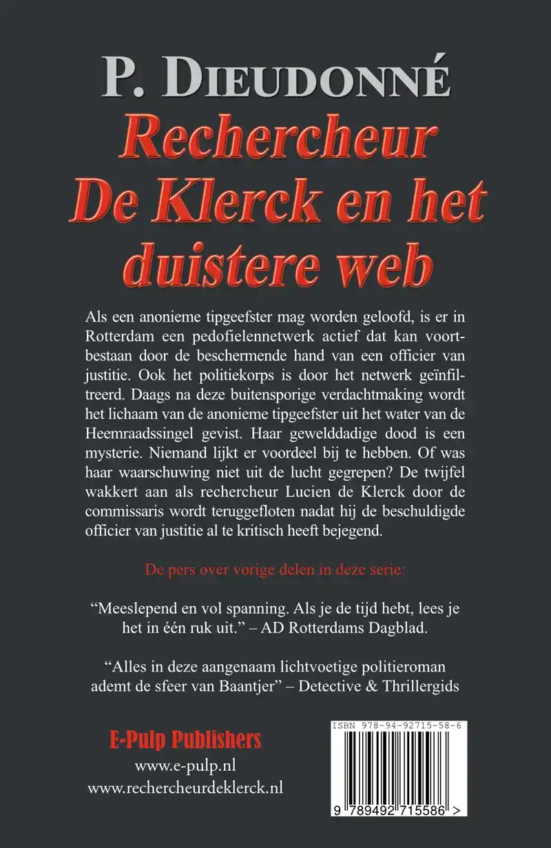 RECHERCHEUR DE KLERCK EN HET DUISTERE WEB