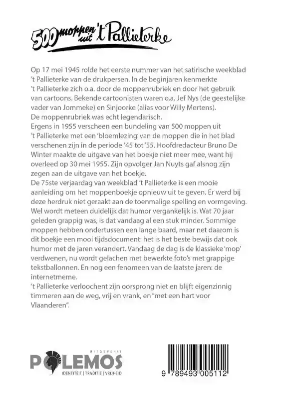 500 MOPPEN UIT 'T PALLIETERKE