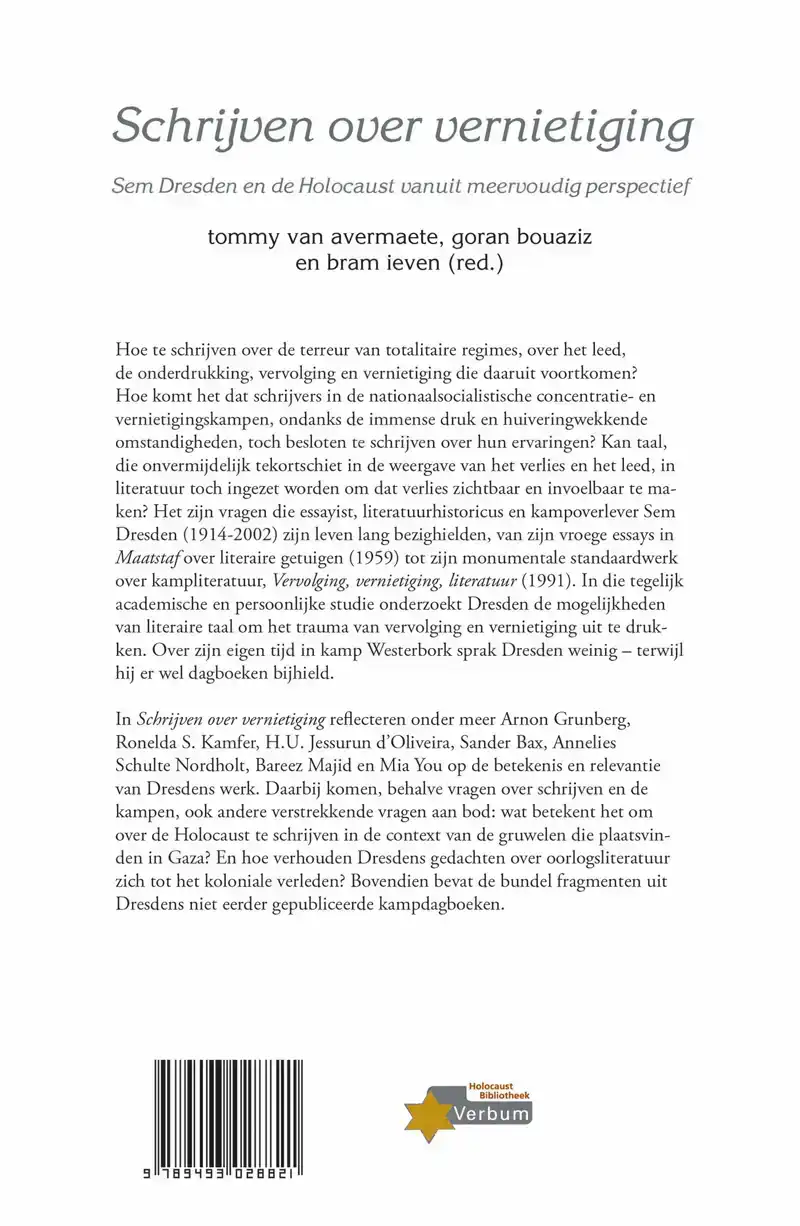 SCHRIJVEN OVER VERNIETIGING