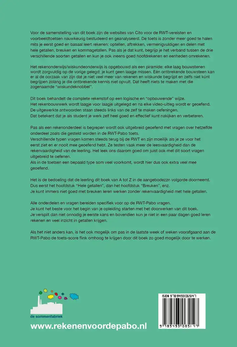 REKENEN VOOR DE PABO EN DE RWT