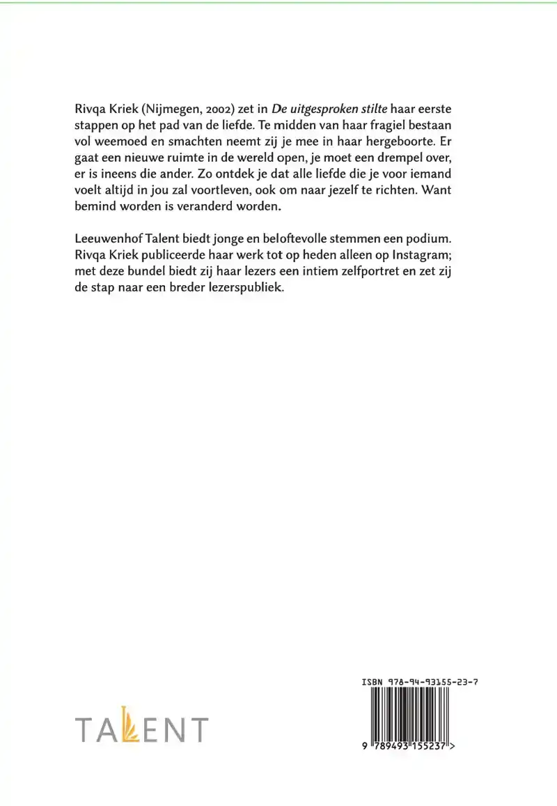 DE UITGESPROKEN STILTE