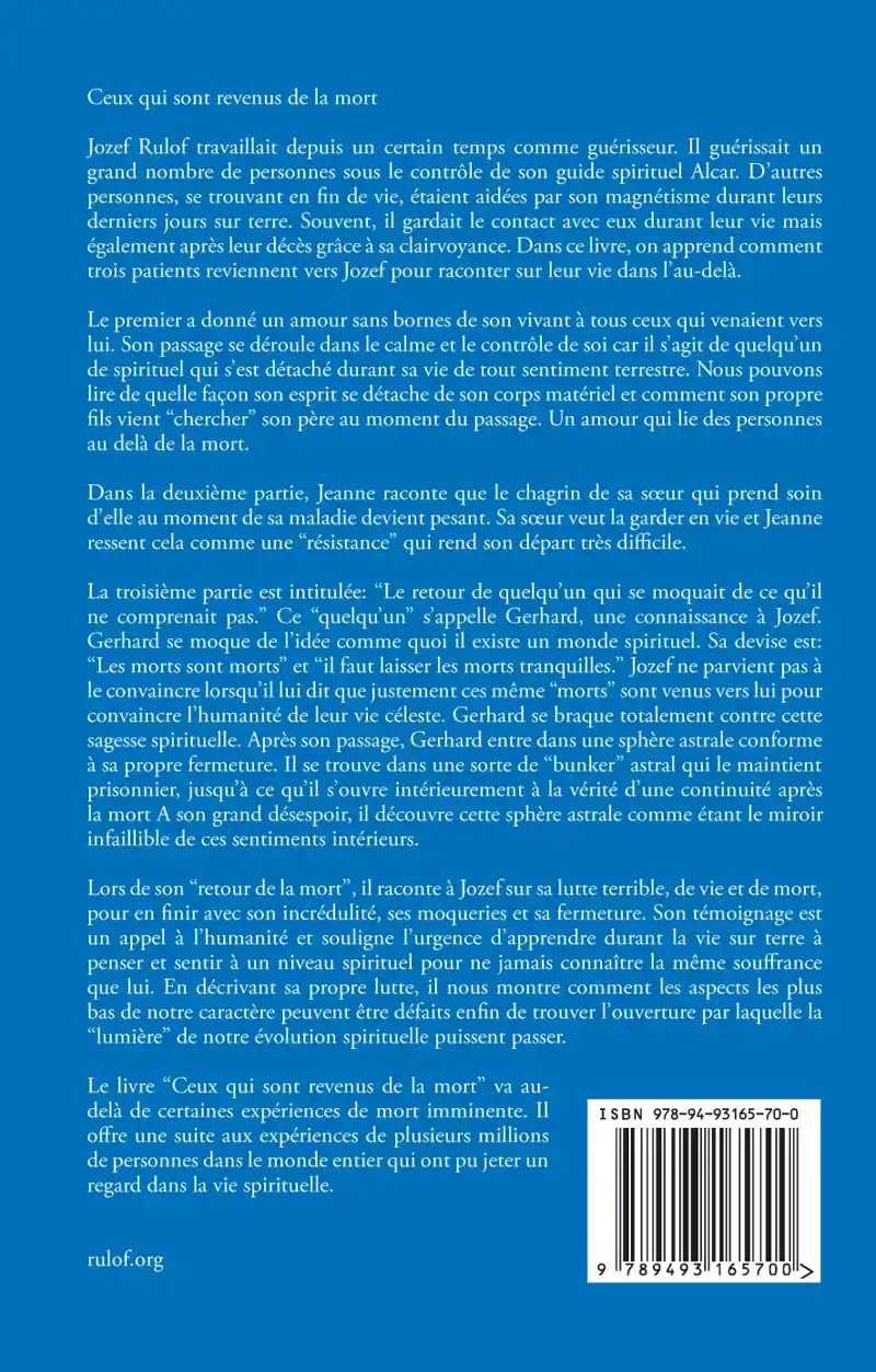 CEUX QUI SONT REVENUS DE LA MORT