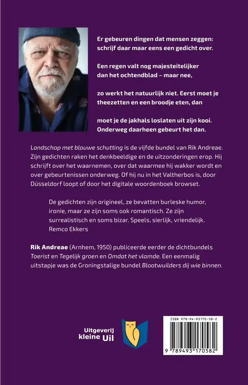 LANDSCHAP MET BLAUWE SCHUTTING