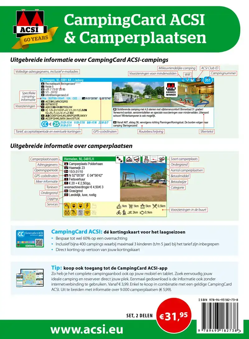 CAMPINGCARD ACSI & CAMPERPLAATSEN 2025