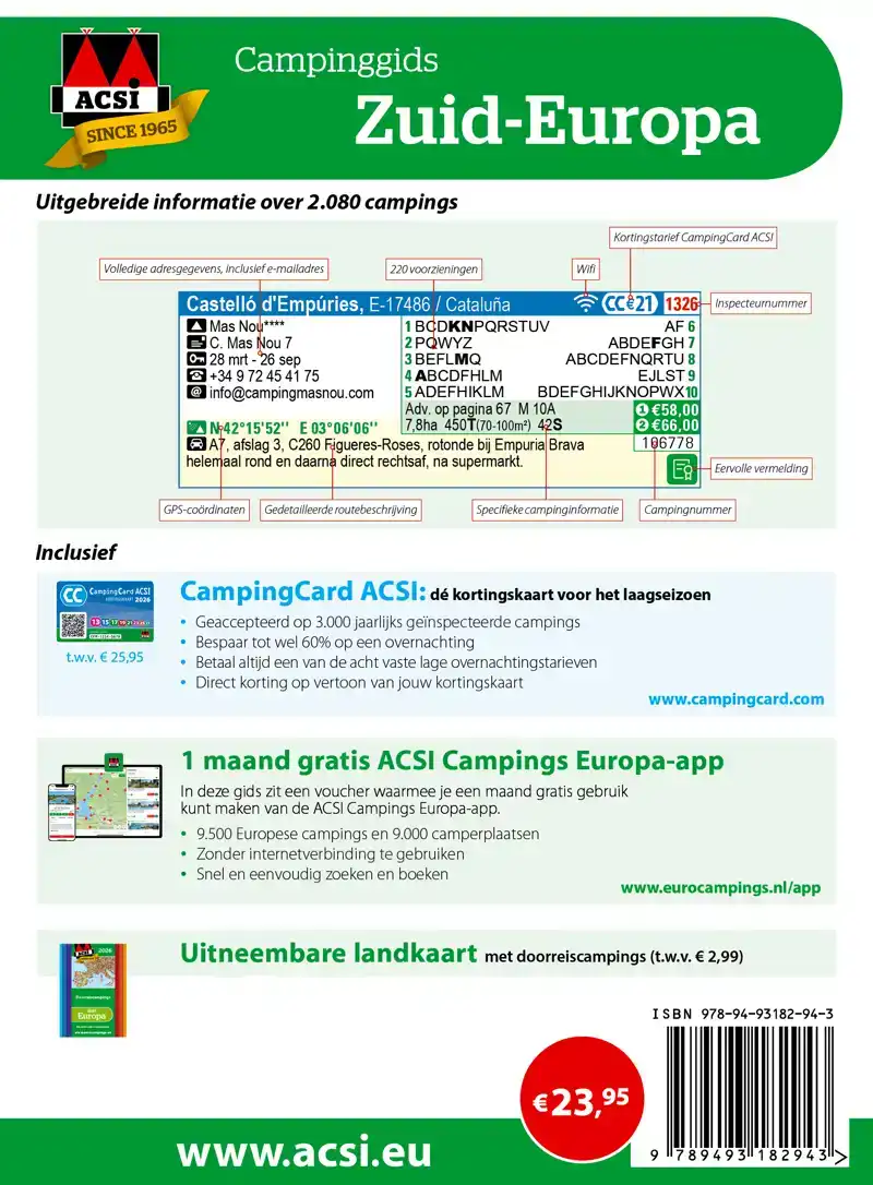 ACSI CAMPINGGIDS ZUID-EUROPA
