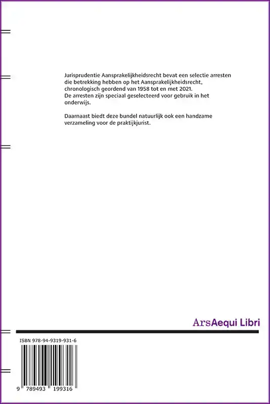 JURISPRUDENTIE AANSPRAKELIJKHEIDSRECHT 2021