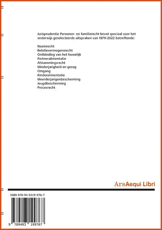 JURISPRUDENTIE PERSONEN- & FAMILIERECHT 1979-2022