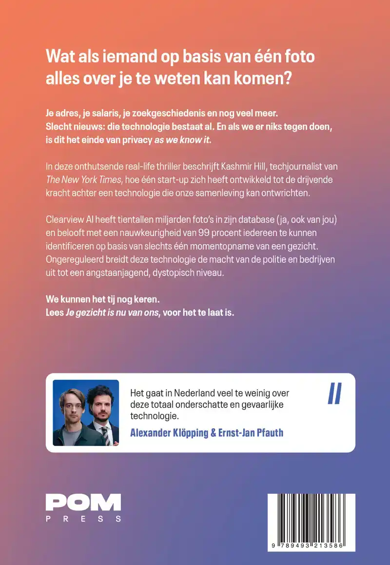 JE GEZICHT IS NU VAN ONS