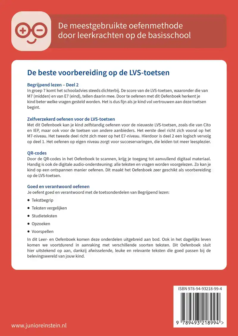 BEGRIJPEND LEZEN VOOR DE LVS-TOETSEN - DEEL 2 - GROEP 7