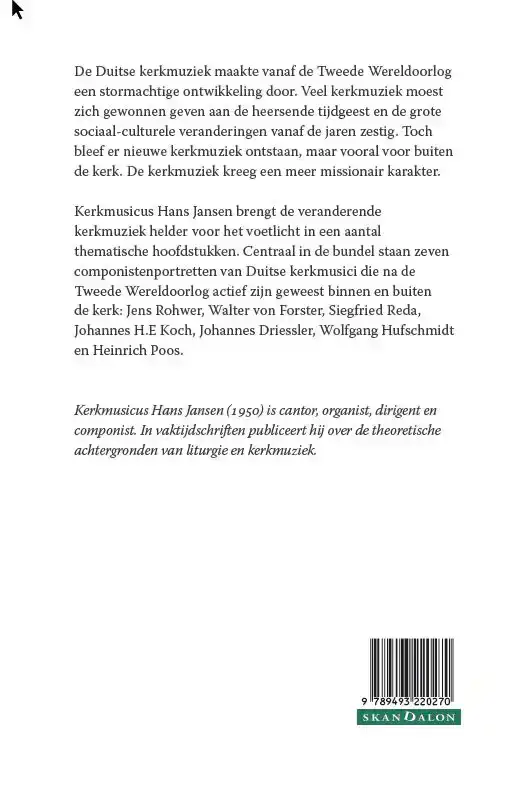 DE PROTESTANTSE KERKMUZIEK IN DUITSLAND VANAF 1945