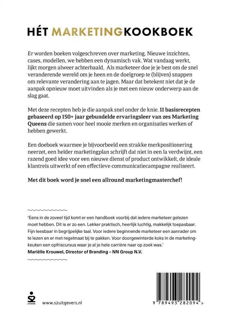 HET MARKETINGKOOKBOEK