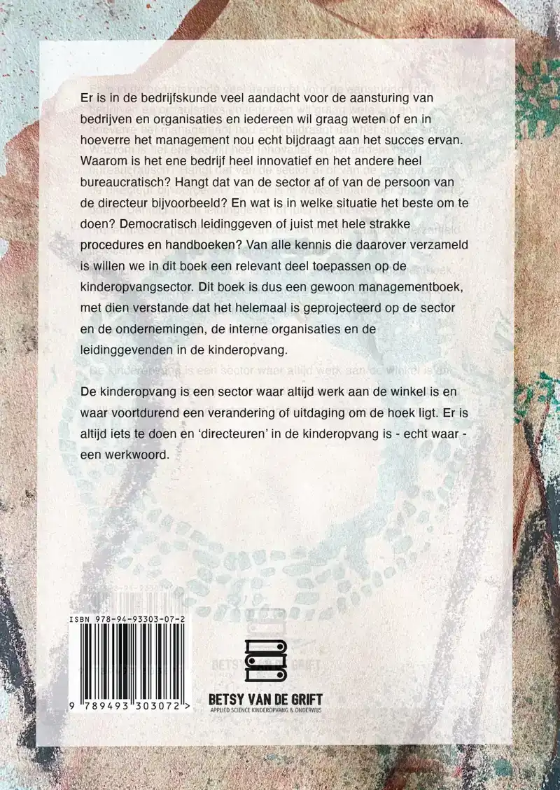HET MANAGEMENTBOEK VOOR DE KINDEROPVANG