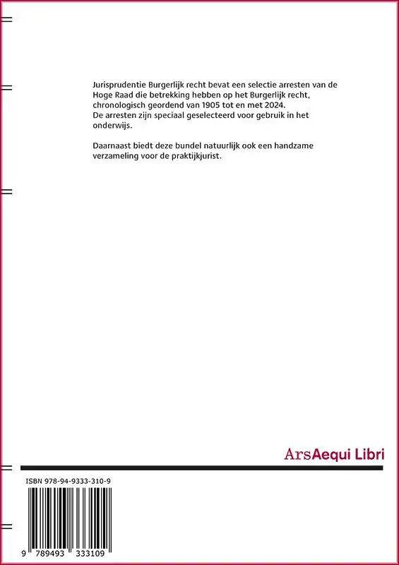 JURISPRUDENTIE BURGERLIJK RECHT 1905-2024