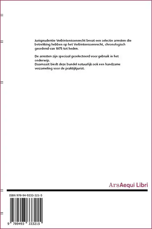 JURISPRUDENTIE VERBINTENISSENRECHT