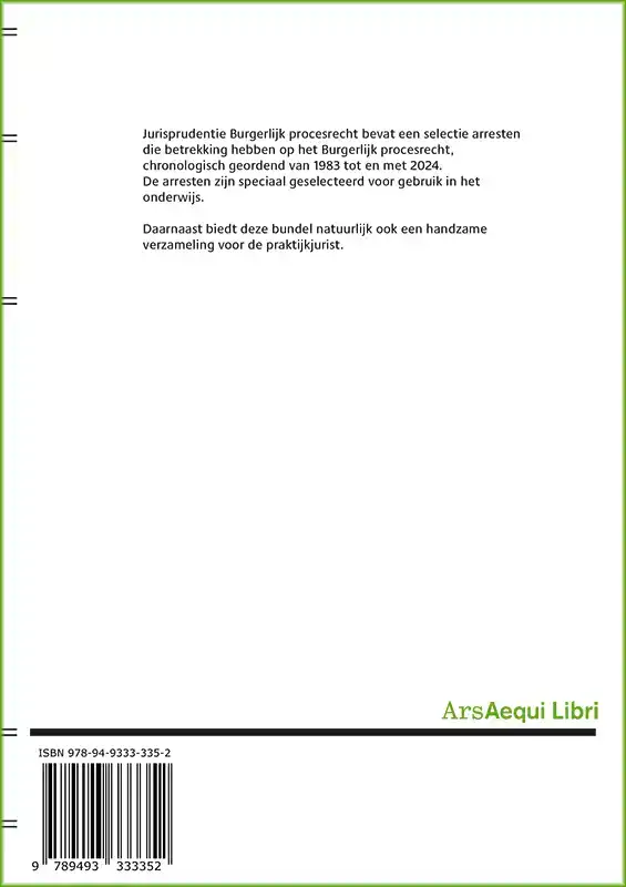 JURISPRUDENTIE BURGERLIJK PROCESRECHT 1983-2024