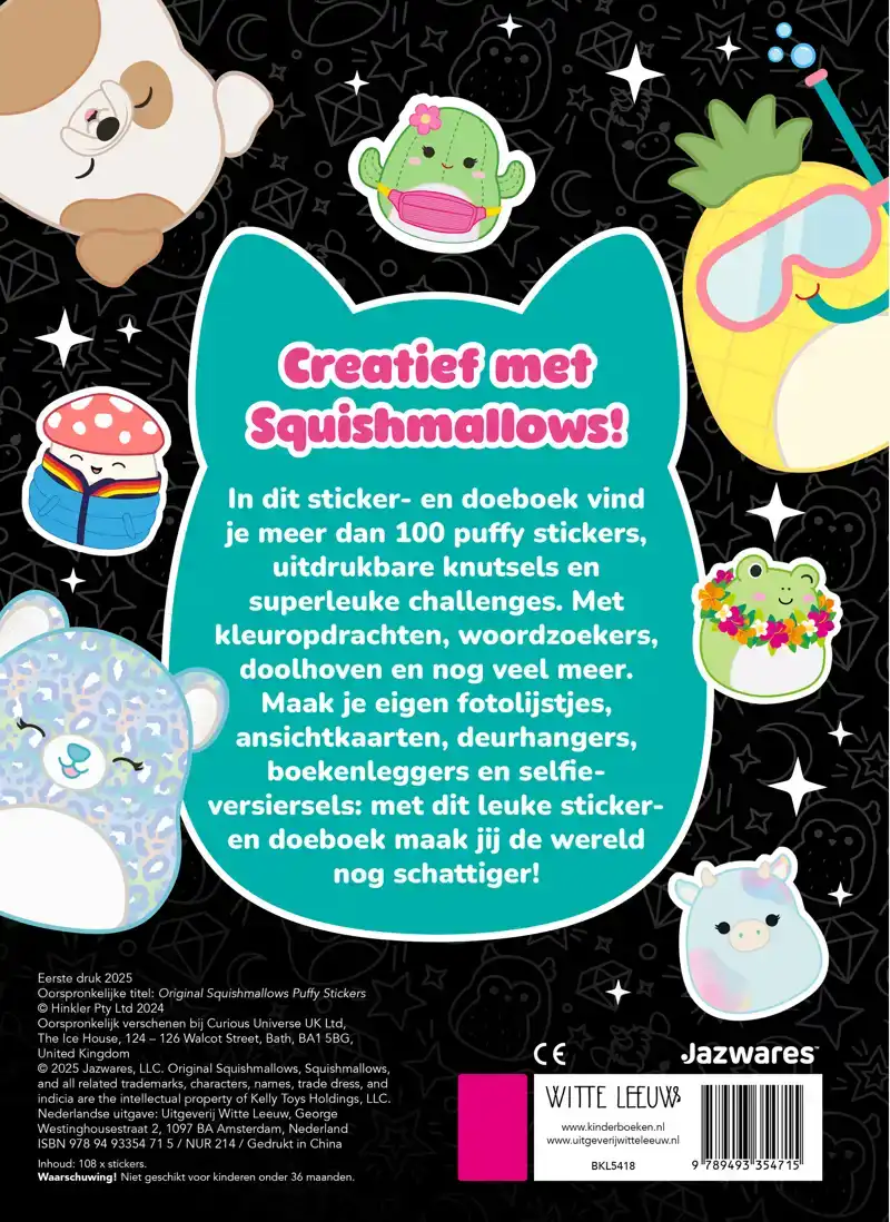 ORIGINAL SQUISHMALLOWS STICKER- EN DOEBOEK