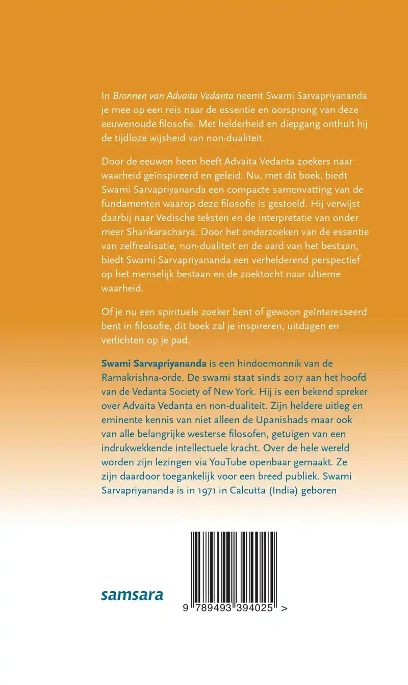 BRONNEN VAN ADVAITA VEDANTA