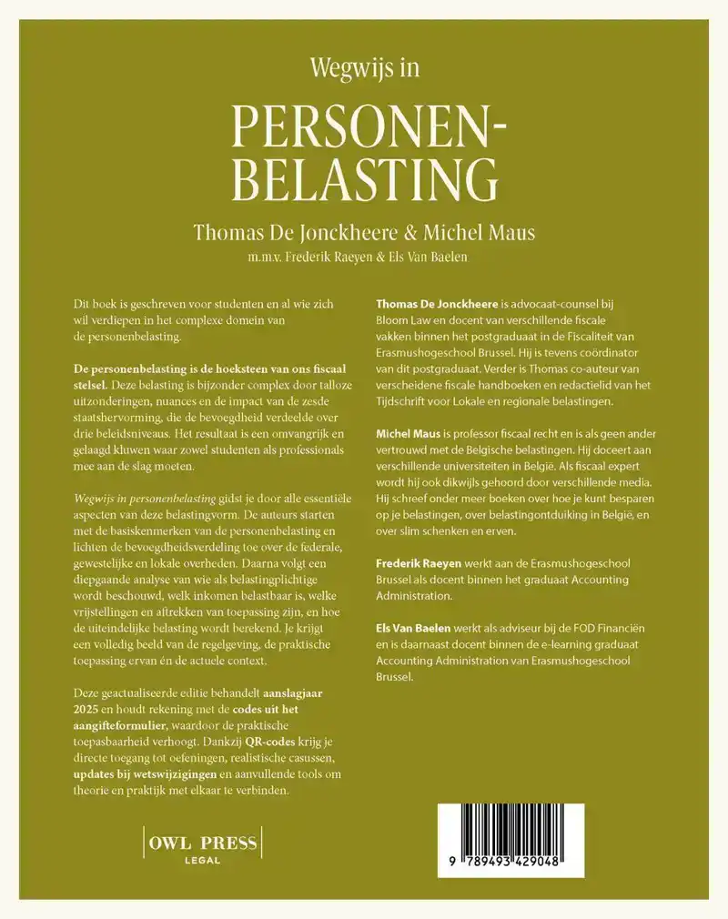 WEGWIJS IN PERSONENBELASTING