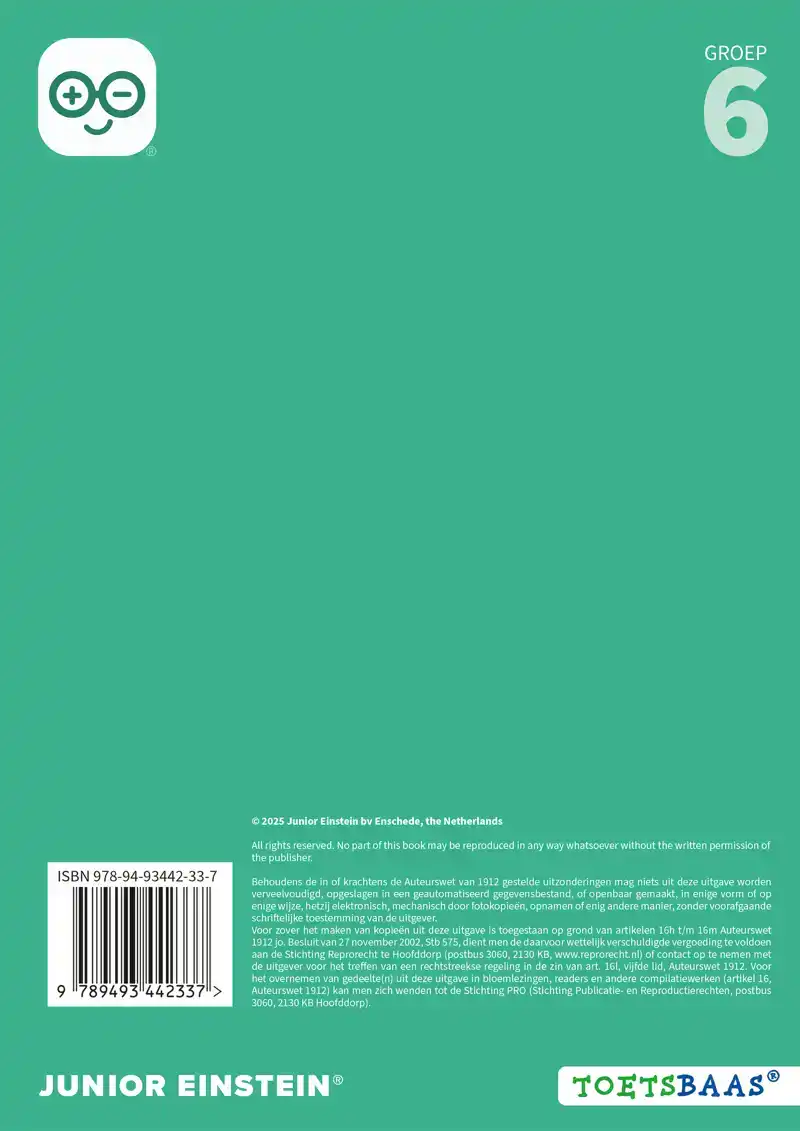 REKENEN VOOR DE LVS-TOETSEN - GROEP 6 - WERKBOEK 1 - SET VAN