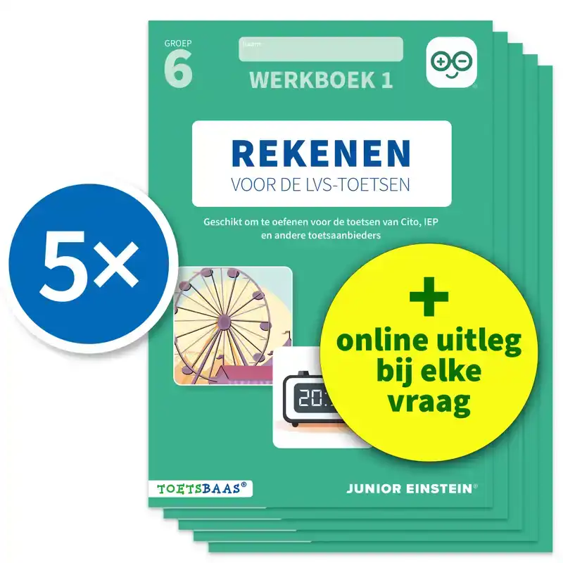 REKENEN VOOR DE LVS-TOETSEN - GROEP 6 - WERKBOEK 1 - SET VAN