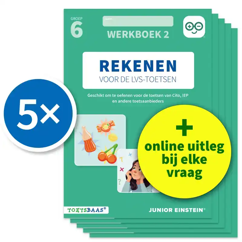REKENEN VOOR DE LVS-TOETSEN - GROEP 6 - WERKBOEK 2 - SET VAN