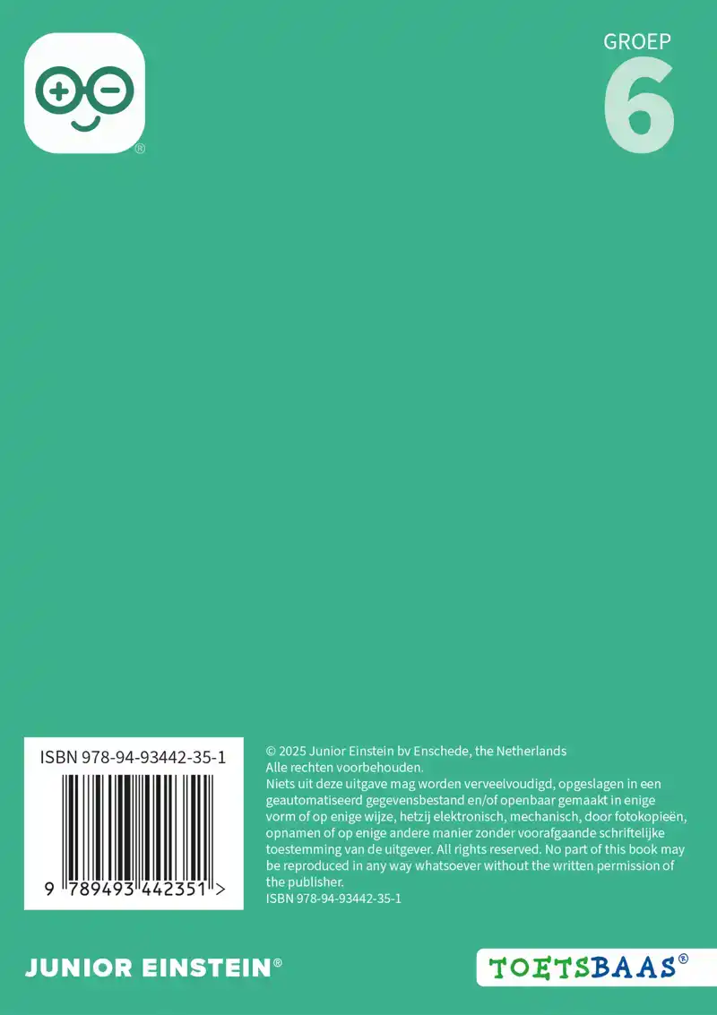 REKENEN VOOR DE LVS-TOETSEN - GROEP 6 - ANTWOORDENBOEK 1