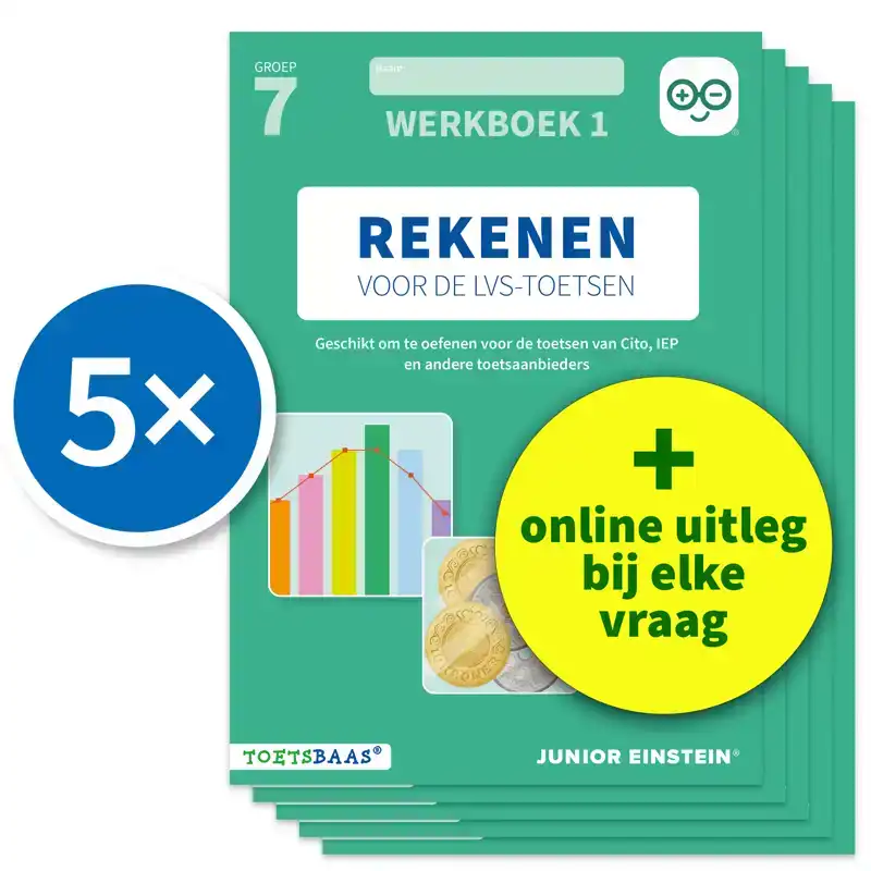 REKENEN VOOR DE LVS-TOETSEN - GROEP 7 - WERKBOEK 1 - SET VAN