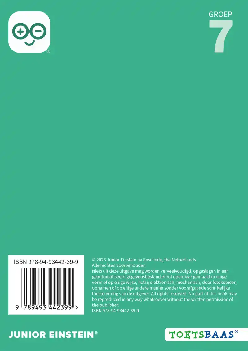 REKENEN VOOR DE LVS-TOETSEN - GROEP 7 - ANTWOORDENBOEK 1