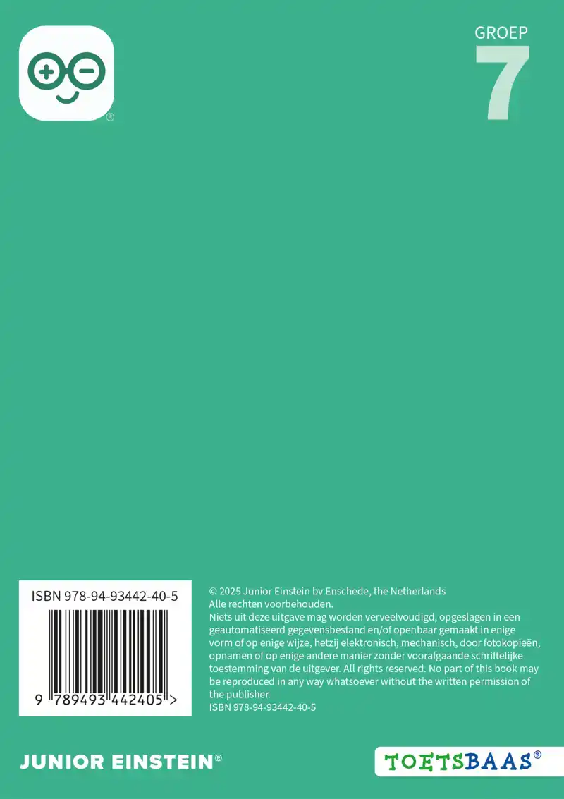 REKENEN VOOR DE LVS-TOETSEN - GROEP 7 - ANTWOORDENBOEK 2