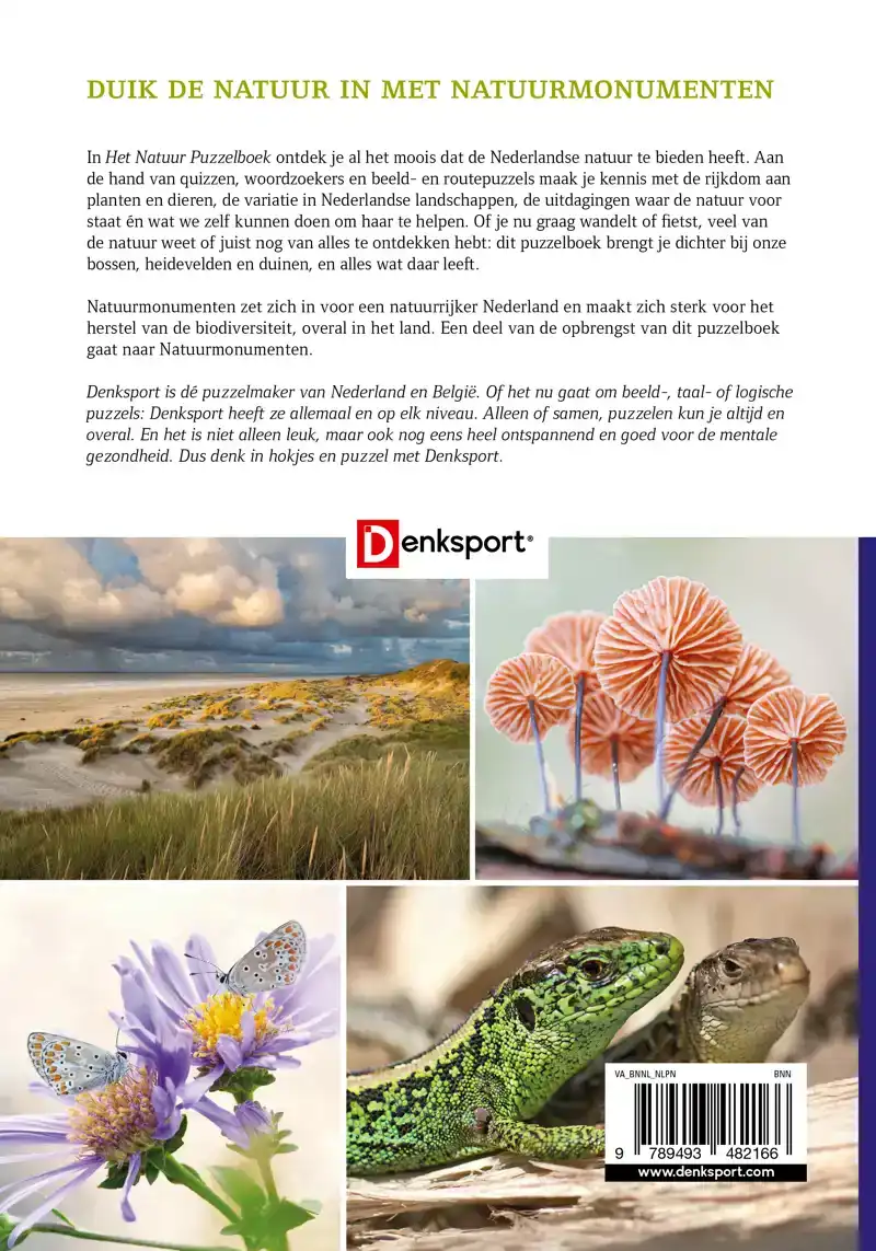 DENKSPORT - HET NATUUR PUZZELBOEK