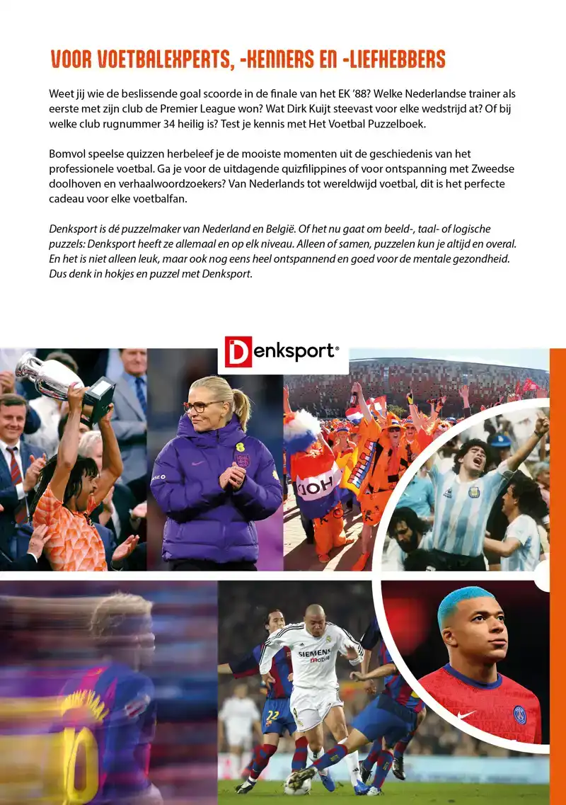 DENKSPORT - HET VOETBAL PUZZELBOEK