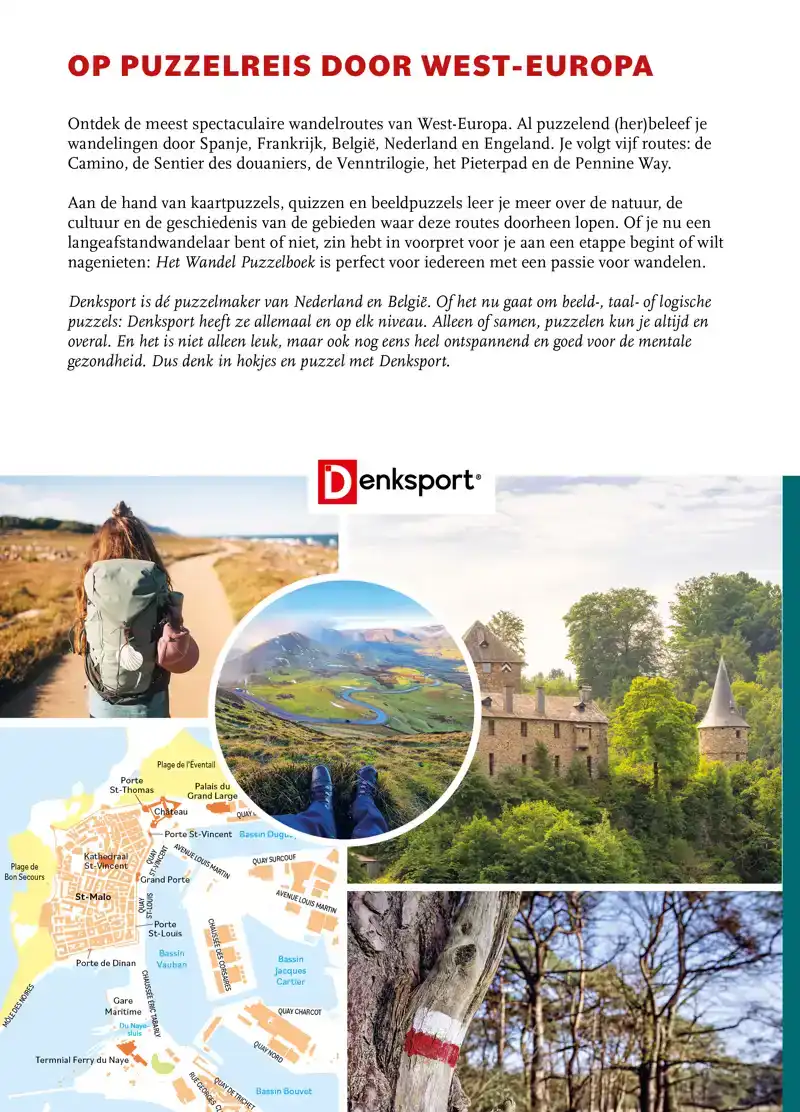 DENKSPORT - HET WANDELPUZZELBOEK: WEST-EUROPA