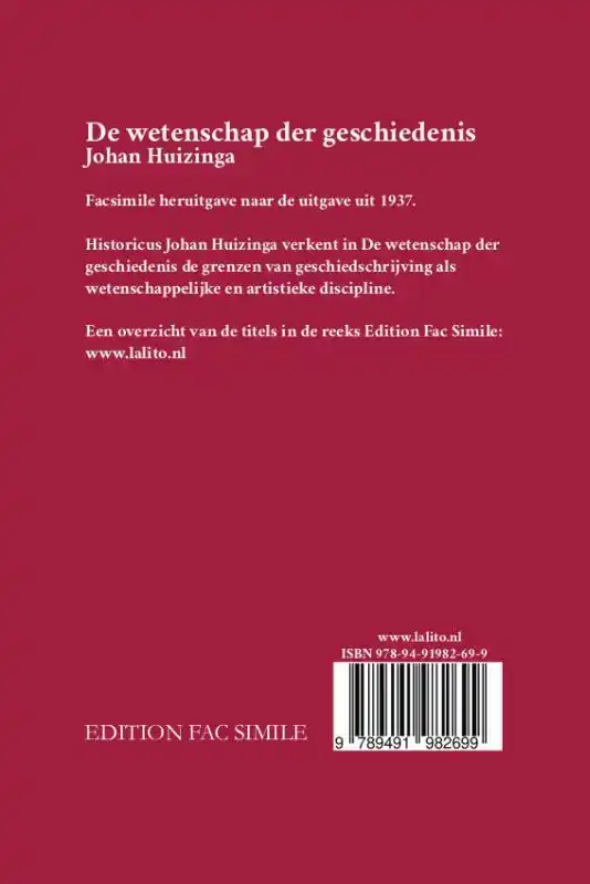 DE WETENSCHAP DER GESCHIEDENIS
