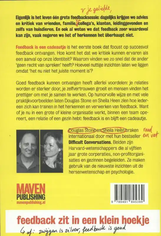 FEEDBACK IS EEN CADEAUTJE