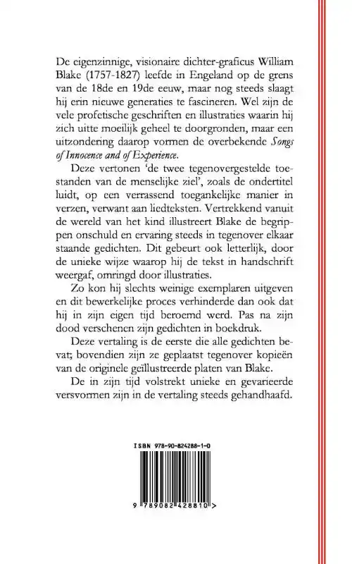 VERZEN VAN ONSCHULD EN VAN ERVARING