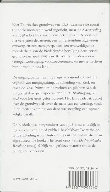 STAATSREGELING VOOR HET BATAAFSCHE VOLK 1798