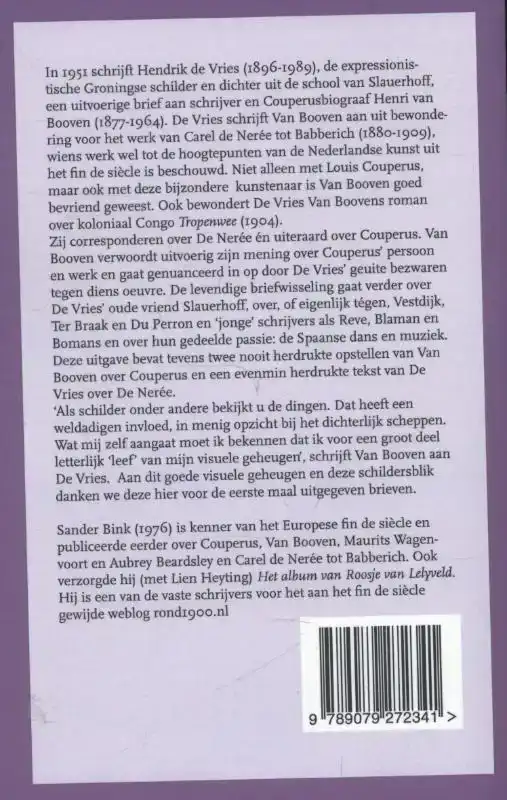 BRIEFWISSELING HENRI VAN BOOVEN EN HENDRIK DE VRIES