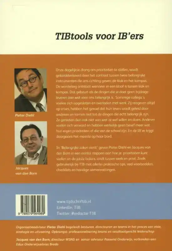 BELANGRIJKE ZAKEN EERST
