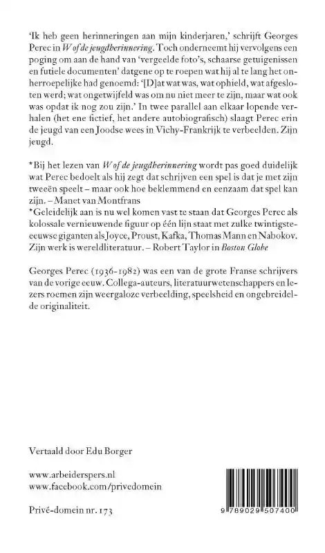 W OF DE JEUGDHERINNERING