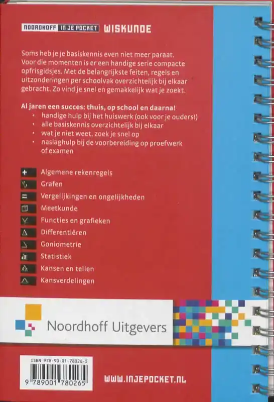 NOORDHOFF WISKUNDE IN JE POCKET