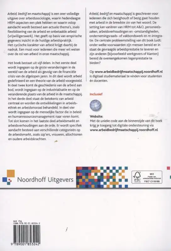ARBEID, BEDRIJF EN MAATSCHAPPIJ