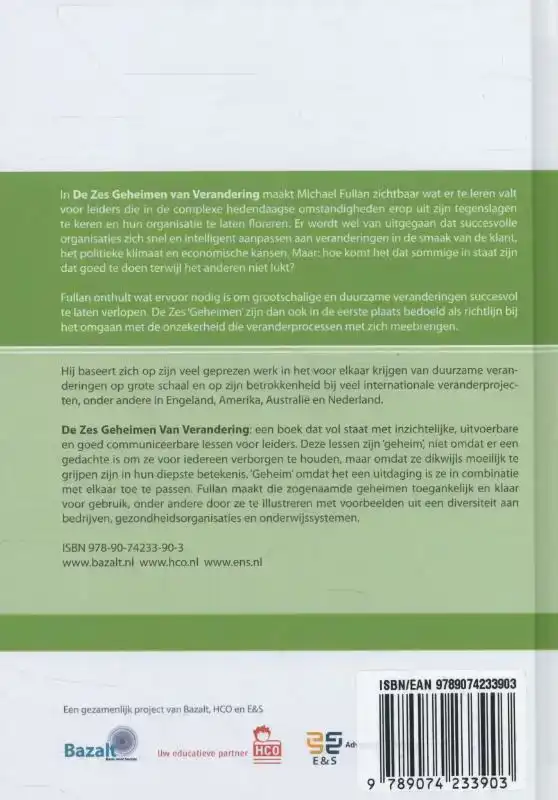 DE ZES GEHEIMEN VAN VERANDERING