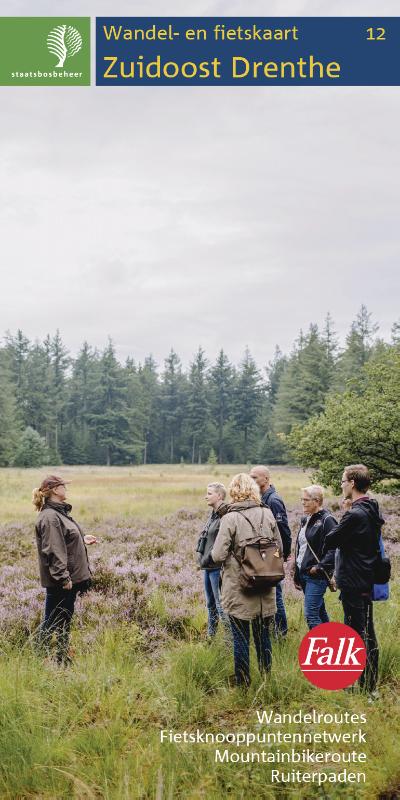 FALK STAATSBOSBEHEER WANDELKAART 12 ZUIDOOST-DRENTHE