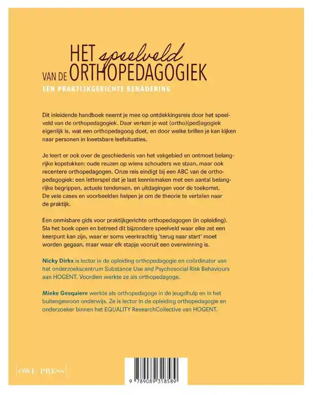 HET SPEELVELD VAN DE ORTHOPEDAGOGIEK