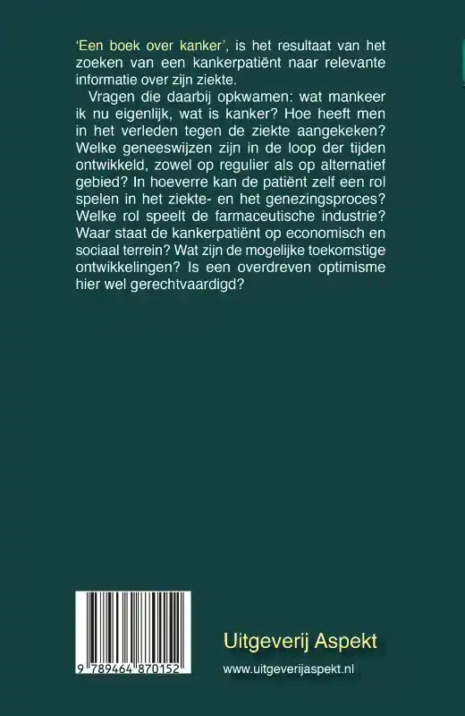 EEN BOEK OVER KANKER