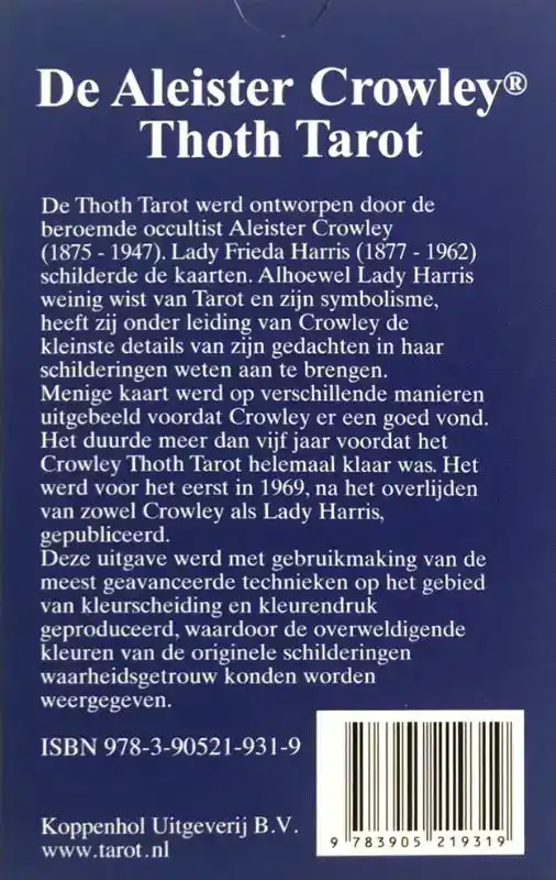 CROWLEY THOTH TAROT KAARTEN