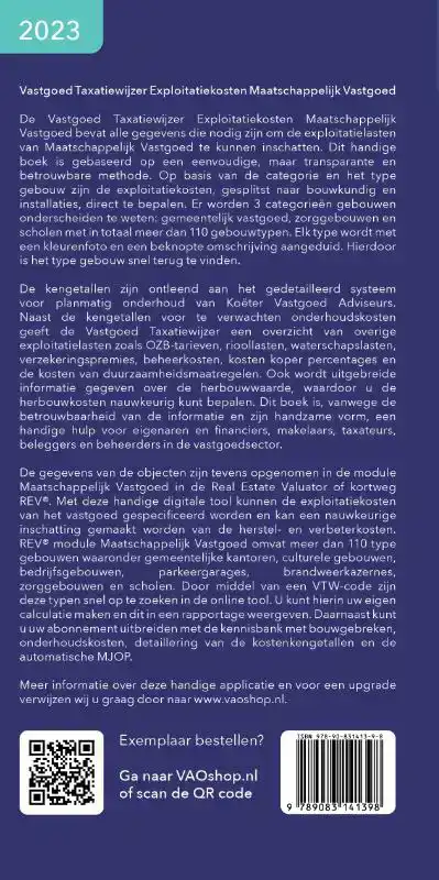VASTGOED TAXATIEWIJZER MAATSCHAPPELIJK VASTGOED 2023